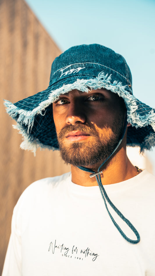 FZZY Dark Blue Denim Bucket Hat