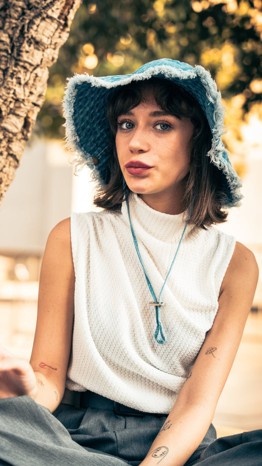 FZZY Light Blue Denim Bucket Hat