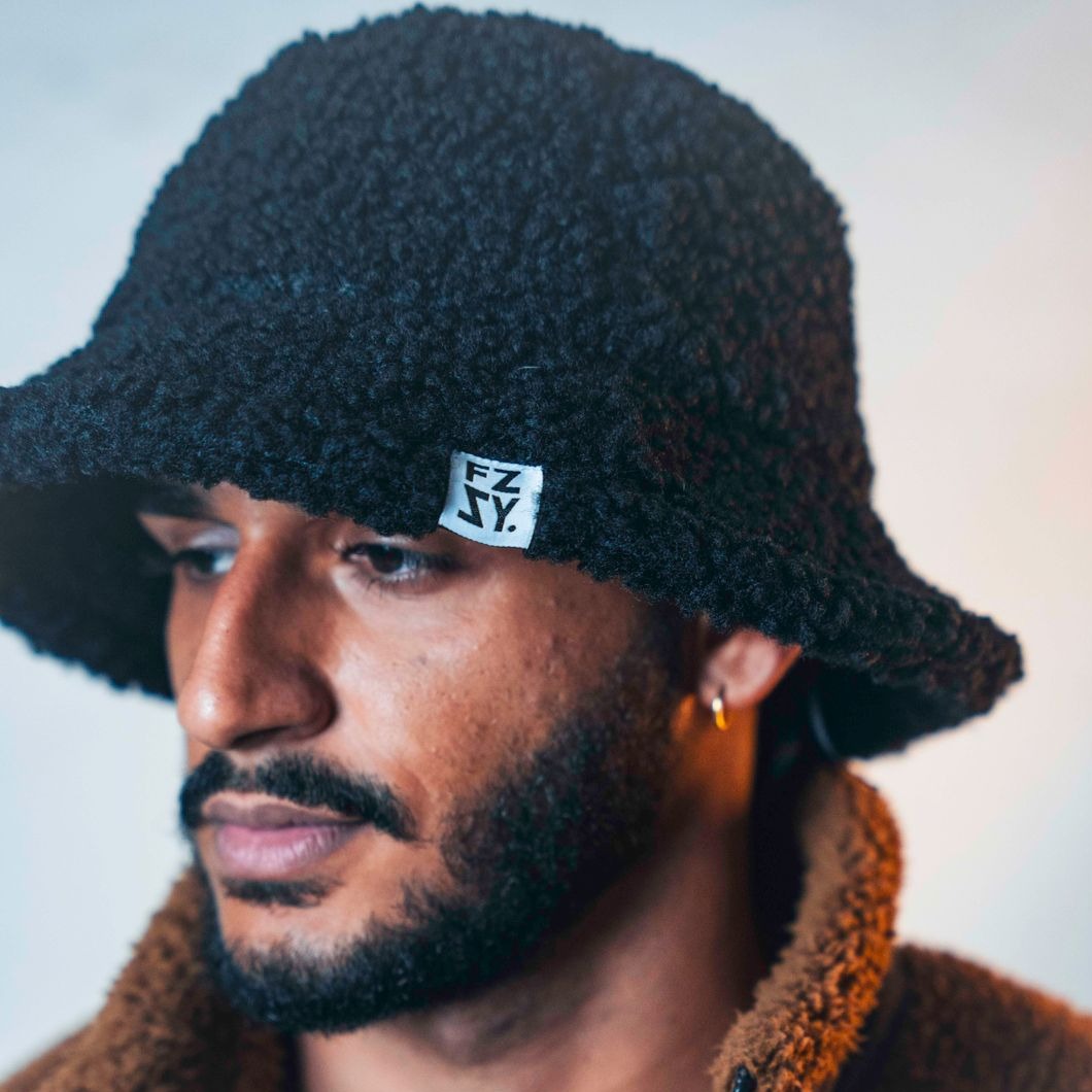 FZZY Wool Black Bucket Hat