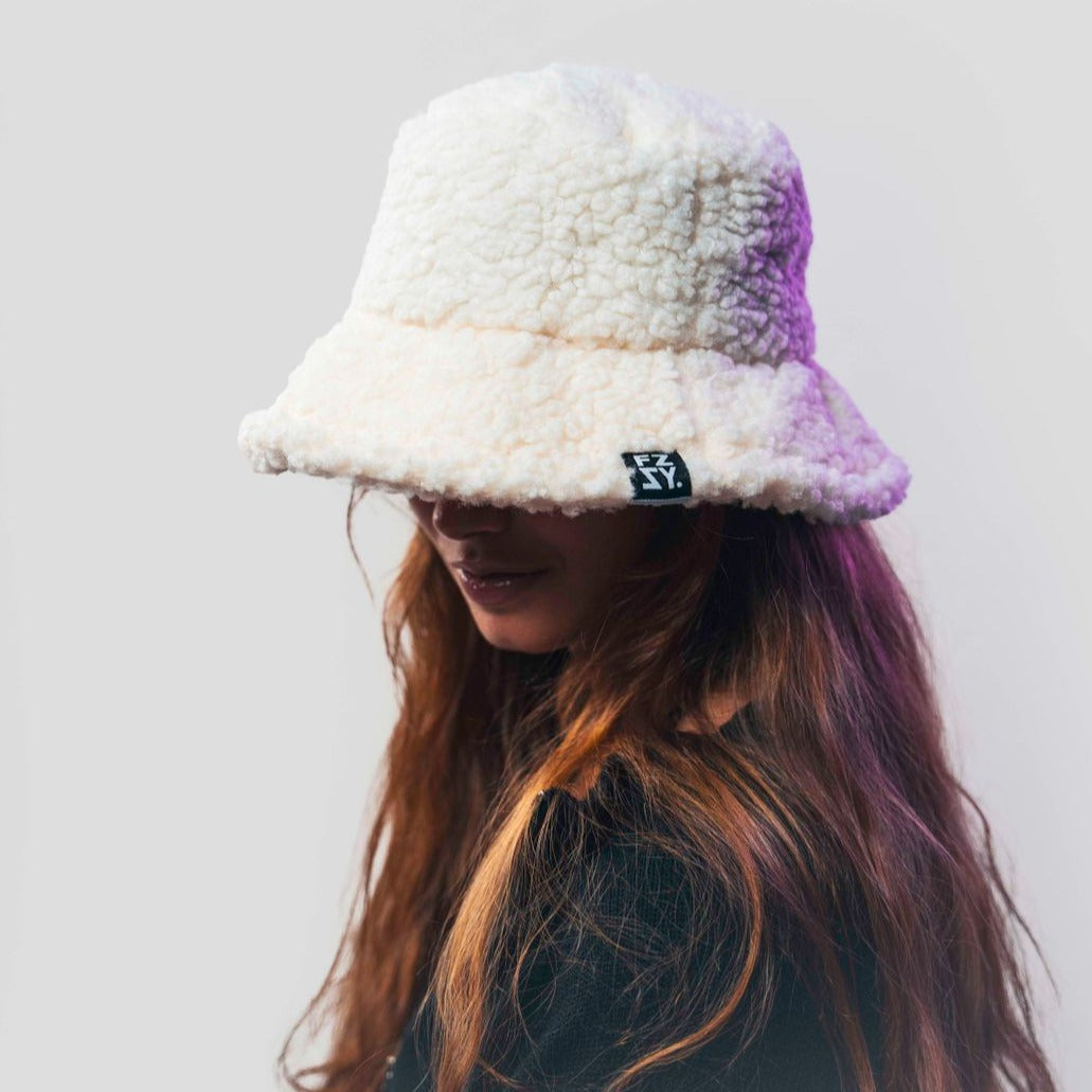 FZZY Wool White Bucket Hat